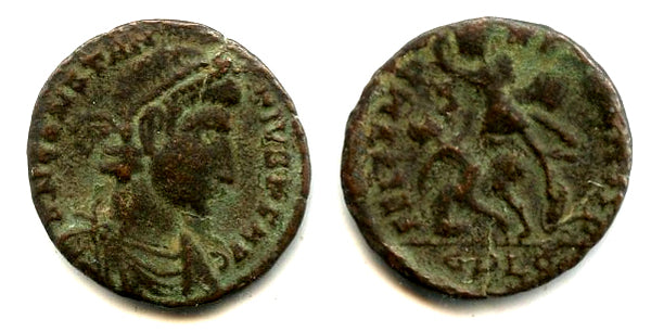 AE3 of Constantius II (337-361 AD), Lyon mint, Roman Empire (RIC 190)