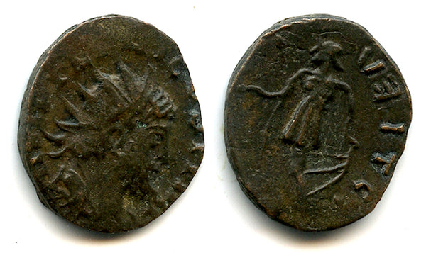 Ancient barbarous SPES antoninianus of Tetricus, ca.270-280 AD, Roman Gaul
