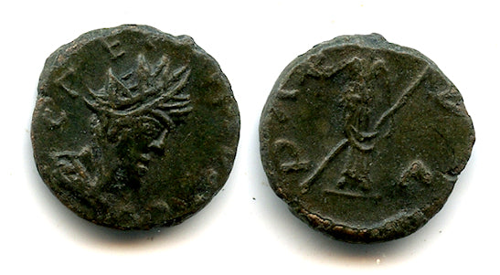 Ancient barbarous radiate (ca.270-280 AD), rarer Pax variety, Roman Gaul