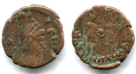 Rare AE of Honorius (395-423), minted 408-423 AD, Heraclea mint, Roman Empire