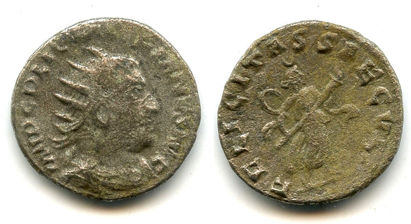Silver antoninianus of Valerian (253-260 AD), Viminacum mint, Roman Empire