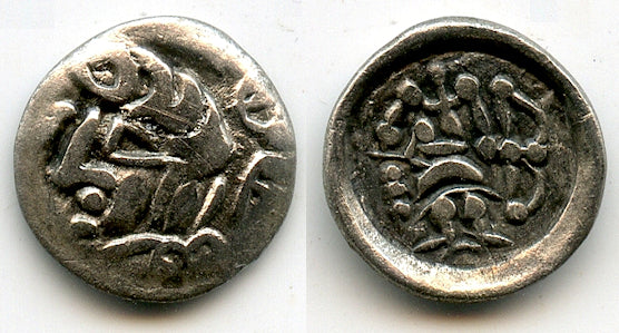 Very nice silver obol, unknown King, Samarqand, c.100-400 AD, Soghdiana, Central Asia