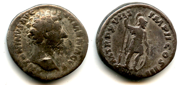 Silver denarius of Marcus Aurelius (161-180 AD), Rome, Roman Empire