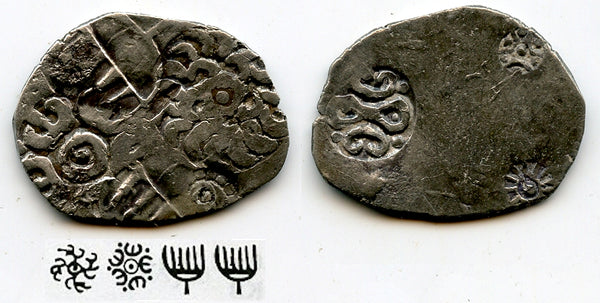 Rare silver vimshatika, Kashi Janapada under Kasala (c.525-475 BC), India (R-900)