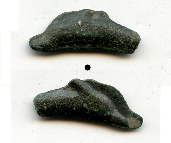 Ancient AE23 dolphin-shaped coin, Olbia, Sarmatia, 500-350 BC, Greece