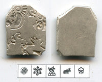 Silver karshapana, Nanda period (c.345-323 BC), Magadha, India (G/H #428)
