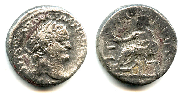 Scarce silver tetradrachm of Titus (79-81 AD), Alexandria, Roman Egypt