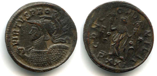 Rare type antoninianus of Probus (276-282 CE), Ticinum, Roman Empire
