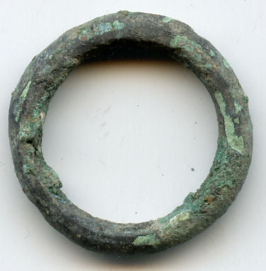 Excellent LARGE (30mm, 9.8 grams!) ancient Celtic ring money from Hungary, ca.800-500 BC
