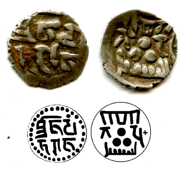 Silver damma of Shibl, c.840-860s, Abbasid governors of Multan, among the first Islamic coins in India!