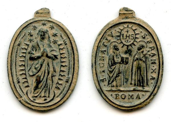 Original religious medallion, c.15th-16th century, Spain