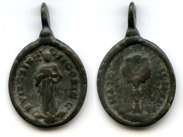 Original religious medallion, c.15th-16th century, Spain