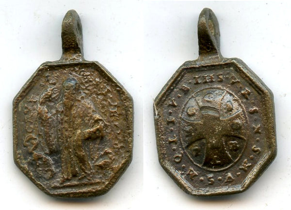 Original religious medallion, c.15th-16th century, Spain
