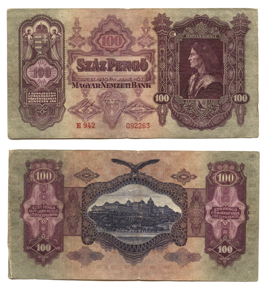 100 pengo, 1930, Hungary (Pick-98)