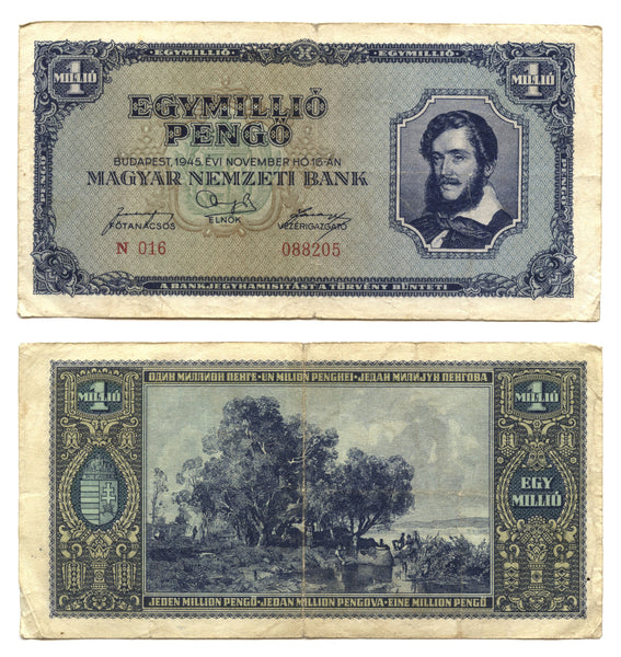 1 million pengo, 1945, Hungary (Pick-122)