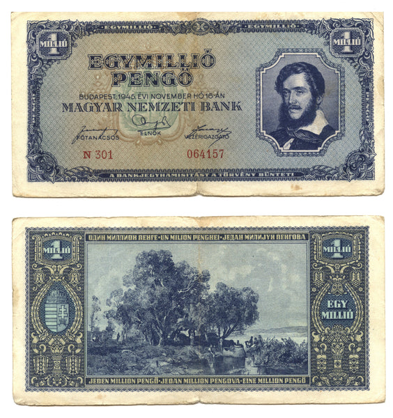 1 million pengo, 1945, Hungary (Pick-122)