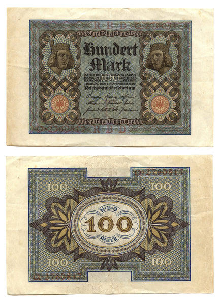 100 marks, 1920, Weimar Republic (1918-1933), Germany (Pick-69)