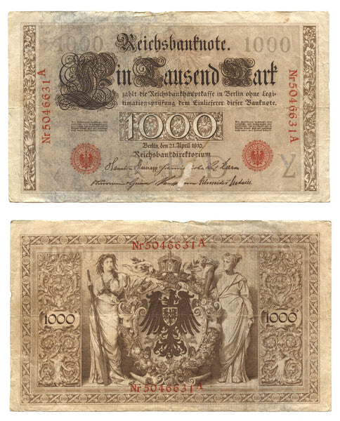 1000 marks, 1910, Germany (Pick-44)