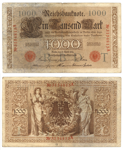 1000 marks, 1910, Germany (Pick-44)