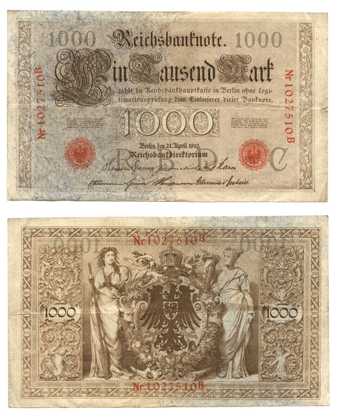 1000 marks, 1910, Germany (Pick-44)