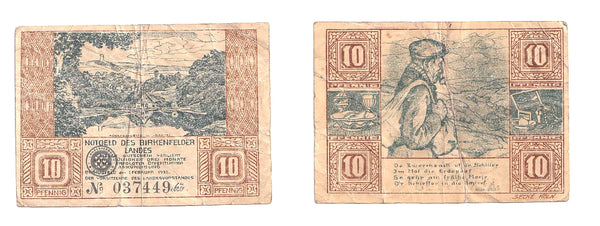 Nice notgeld paper money, Birkenfeld, Rheinland 1921.