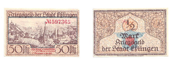 Nice notgeld paper money, 1921, Stadt Lingen, Germany