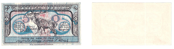Nice notgeld paper money, 1921, Aurich, Germany.