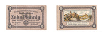 Lot of three 10 pfennig  Notgeld notes, Germany