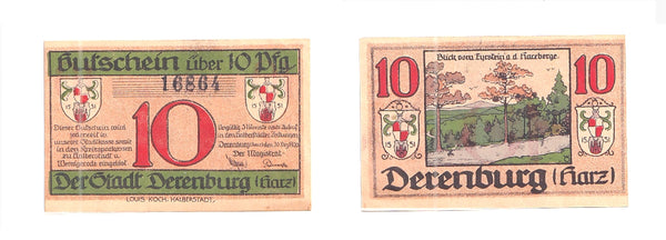 Set of 3 different notgeld paper money, 1920-1921, Germany
