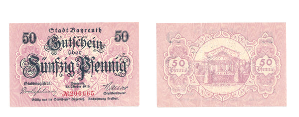 50 pfennig  Notgeld note, 1915, Gutfebein, Germany