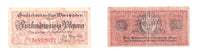 Lot of four 25 pfennig  Notgeld notes, Germany