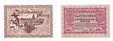 Lot of four 25 pfennig  Notgeld notes, Germany