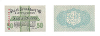 Lot of four 50 pfennig  Notgeld notes, Germany