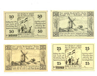 Set of 2 different notgeld paper money, 1920, Daler, Germany