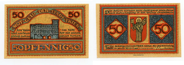Nice notgeld paper money, 1921, Irier, Germany