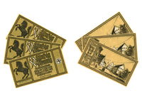 Lot of 3 notgeld bills w/consecutive numbers, 1922-1924, Stuttgart, Germany