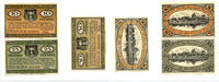 Set of 3 different notgeld paper money, 1920, Neidenburg, Germany.