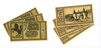 Lot of 3 notgeld bills w/consecutive numbers, 1922-1924, Stuttgart, Germany