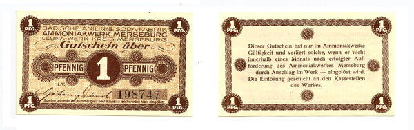 Nice notgeld paper money, 1917, Merseburg, Germany