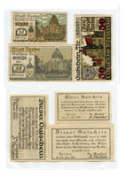 Set of 3 different notgeld paper money, 1919, Norden, Hannover
