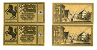 Lot of 2 notgeld bills w/consecutive numbers, 1922-1924, Stuttgart, Germany
