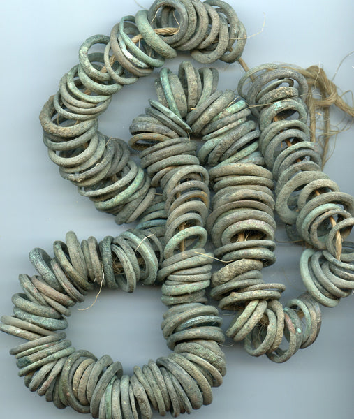 Large Ancient Celtic bronze ring money, Danube region, c.500-100 BC - 9 USD per ring