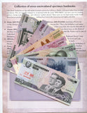 Set of 7 different uncirculated specimen notes w/folder, North Korea (DPRK), 2002-13