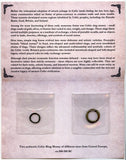 Gift set - 2 different ancient Celtic ring money w/folder, Danube region, c.500-100 BC