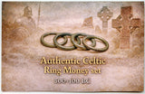 Gift set - 2 different ancient Celtic ring money w/folder, Danube region, c.500-100 BC