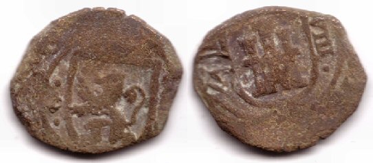 Copper 4-maravedies, Spain, early 1600s