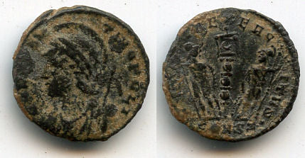 CONSTANTINOPOLI/GLORIA EXERCITVS AE3, c.330-35 CE, Constantinople, Roman Empire