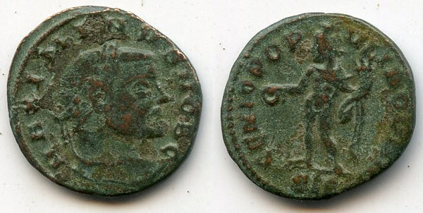 Scarce 1/4 follis of Maximinus II as Caesar (305-310 CE), Siscia, Roman Empire