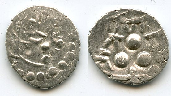 Silver Tapana-Nja damma, Chach of Alor in Sindh and Multan, c.675-700 AD (F/T #M11)
