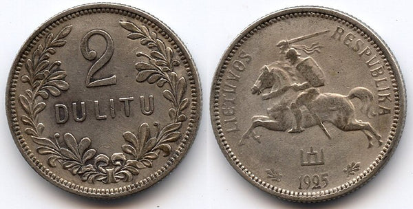 Silver 2-litu, Republic of Lithuania, 1925